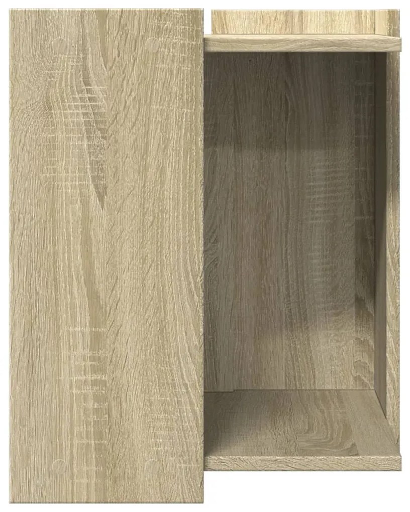 Recinto lettiera gatti rovere sonoma 60x40x40 cm in truciolato