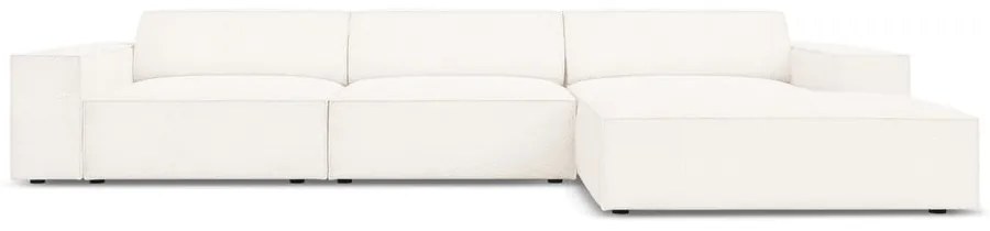 Divano angolare beige in tessuto bouclé (angolo destro) Jodie - Micadoni Home