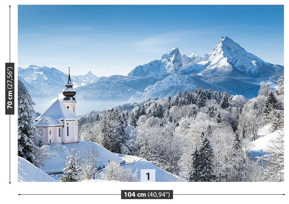 Carta da parati Alpi invernali 104x70 cm