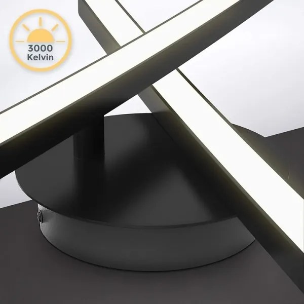 Plafoniera LED 2xLED/6W/230V 3000K nero