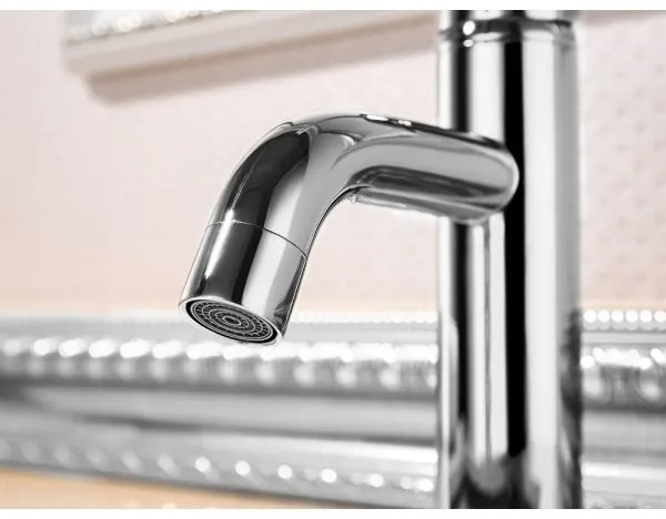 REA-B4101 - Miscelatore per lavabo LUNGO 16,5 cm cromo lucido