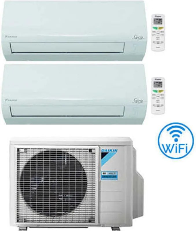 Climatizzatore Condizionatore Daikin SIESTA Wi-Fi Dual Split 12000 + 12000 BTU con U.E. 2AMXF50A Classe A++/A+