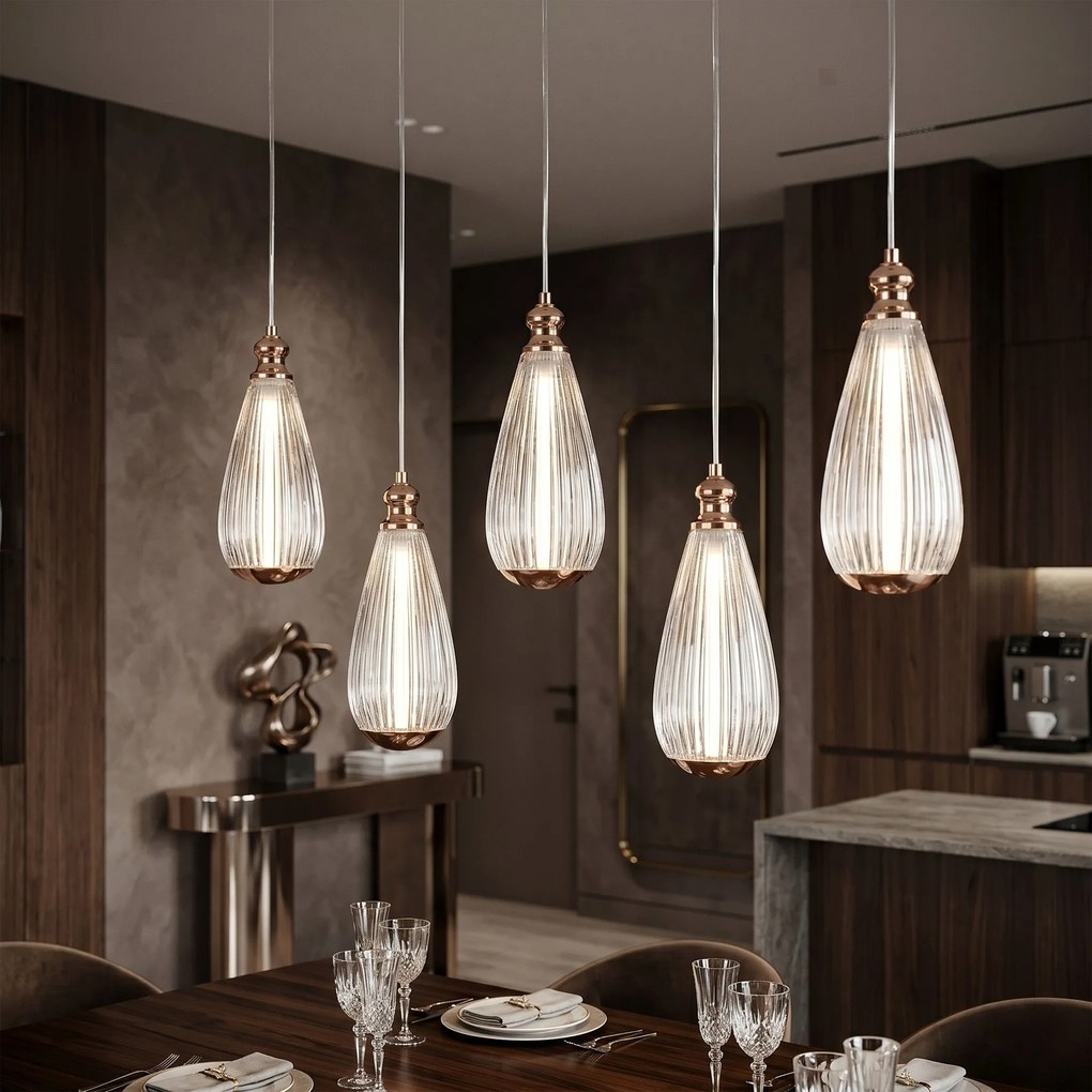 Lampada a sospensione da soffitto LHJ120-CP light rose gold
