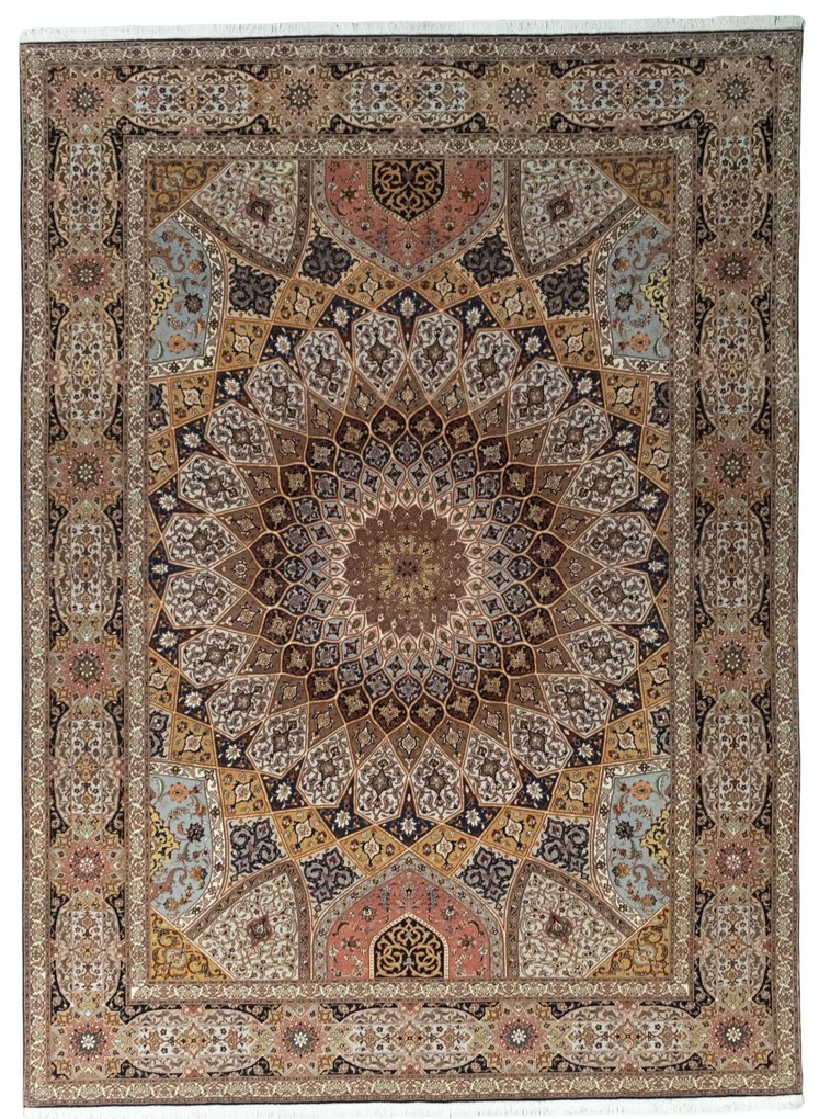 Tabriz Tappeto persiano 340x250 (Iran) Annodato A Mano
