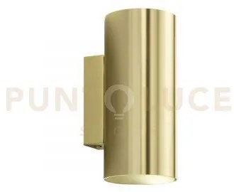 Applique a parete duduk tonda oro 2 luci attacco gu10 10x8x18cm  in...