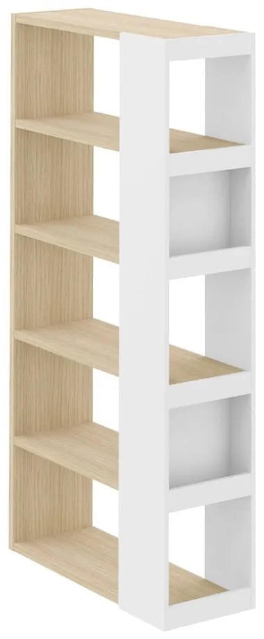 Libreria bianca in rovere 90x188 cm Ella - TemaHome