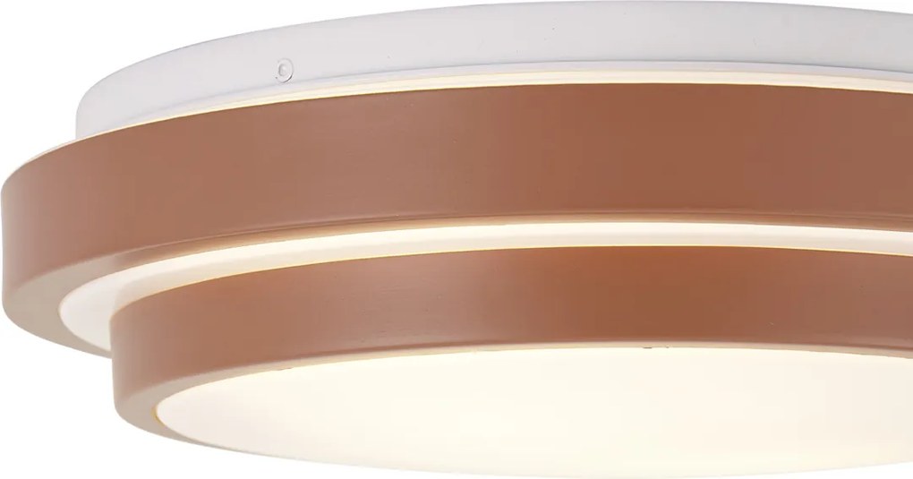 Plafoniera moderna color Siena con bianco 34 cm 2 luci IP44 - Walden