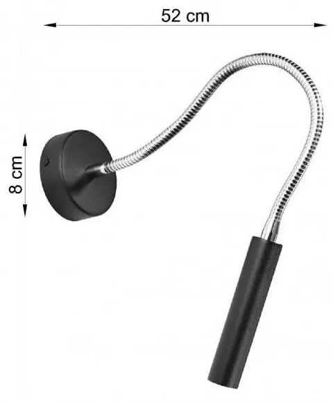 Applique da Parete in Acciaio Axil G9 Orientabile Nera da interno Colore Nero