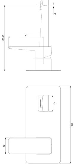 OMNIRES PM7415BL miscelatore incasso PARMA nero opaco per lavabo