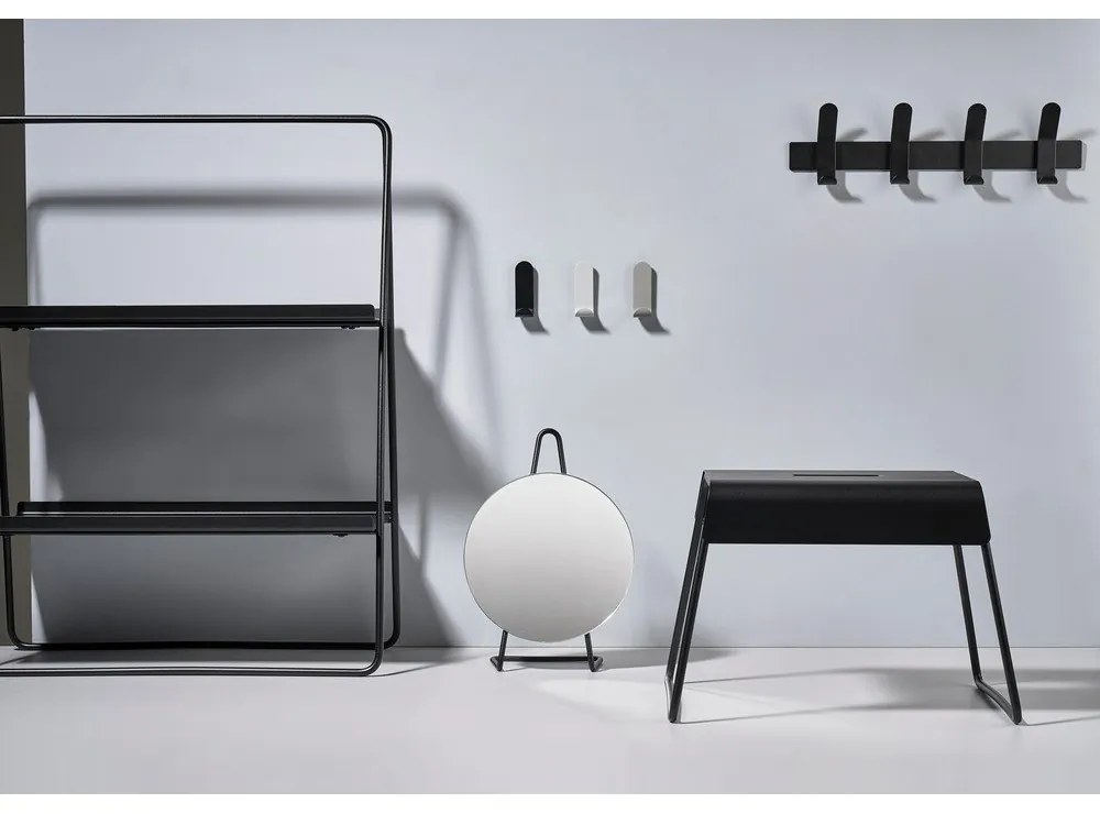 Appendiabiti da parete in acciaio grigio morbido A-Rack - Zone