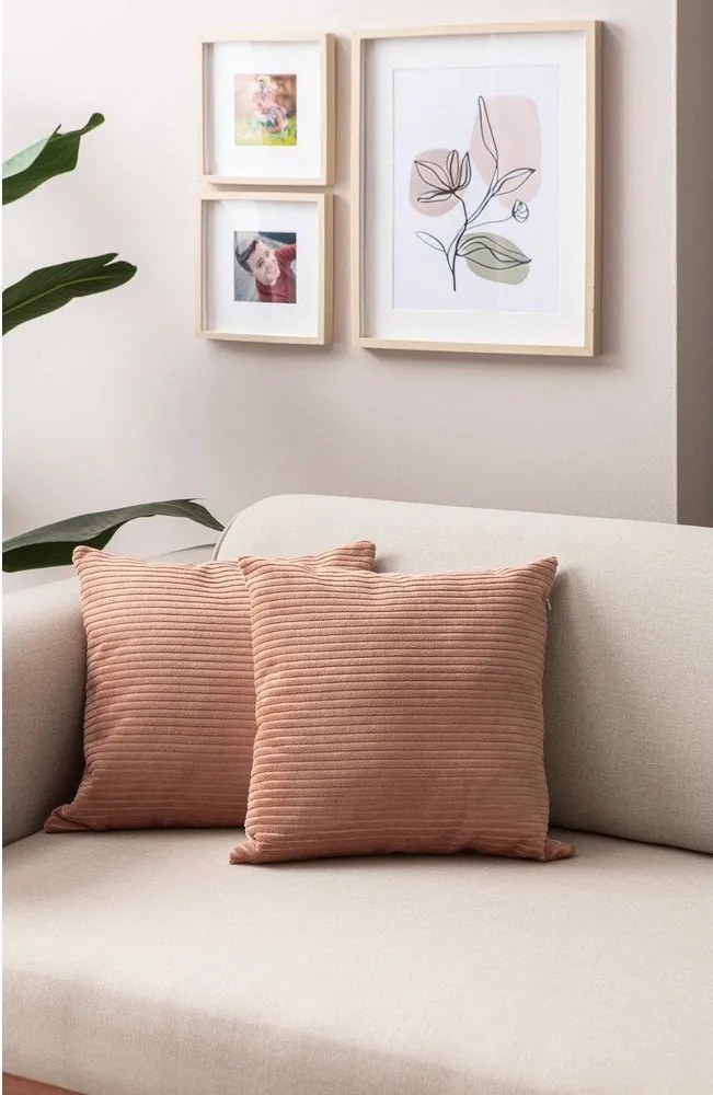 Federe decorative in set in velluto a coste 2 pz 43x43 cm – Mioli Decor