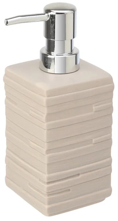 Dispenser Sapone Liquido In Ceramica Beige Da Appoggio