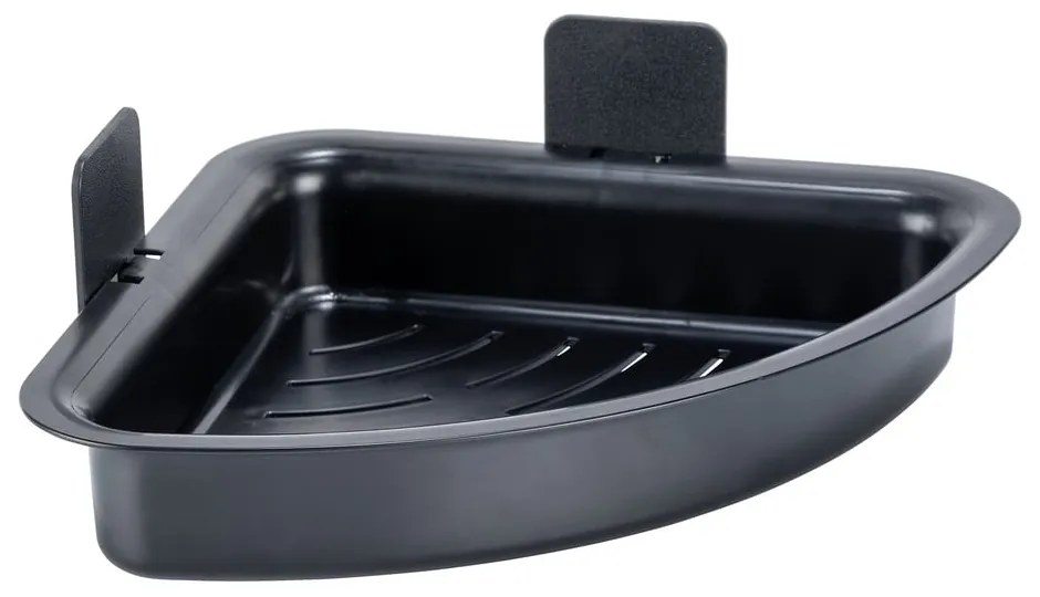 Mensola da bagno senza foratura nera in plastica Parma – Allstar