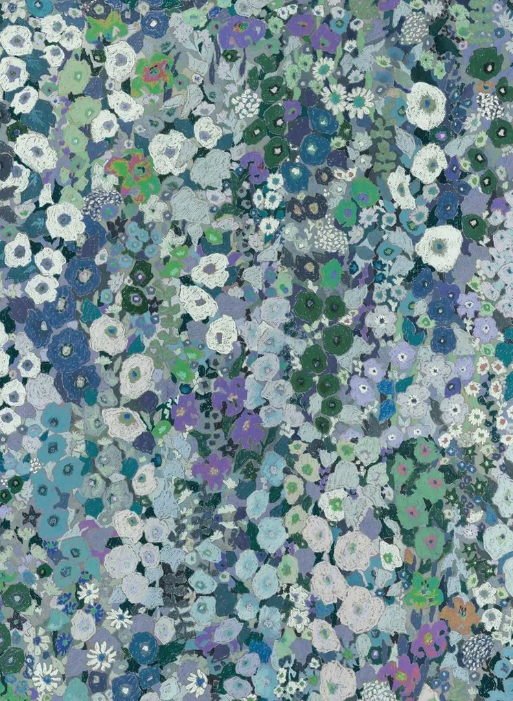 House of Hackney Carta da parati Hollyhocks - Dew
