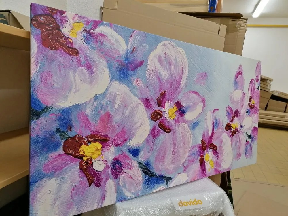 Quadro su tela – Fiori viola romantici