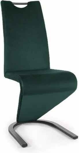 Sedia H-090 velluto verde Blu78 - H106 cm