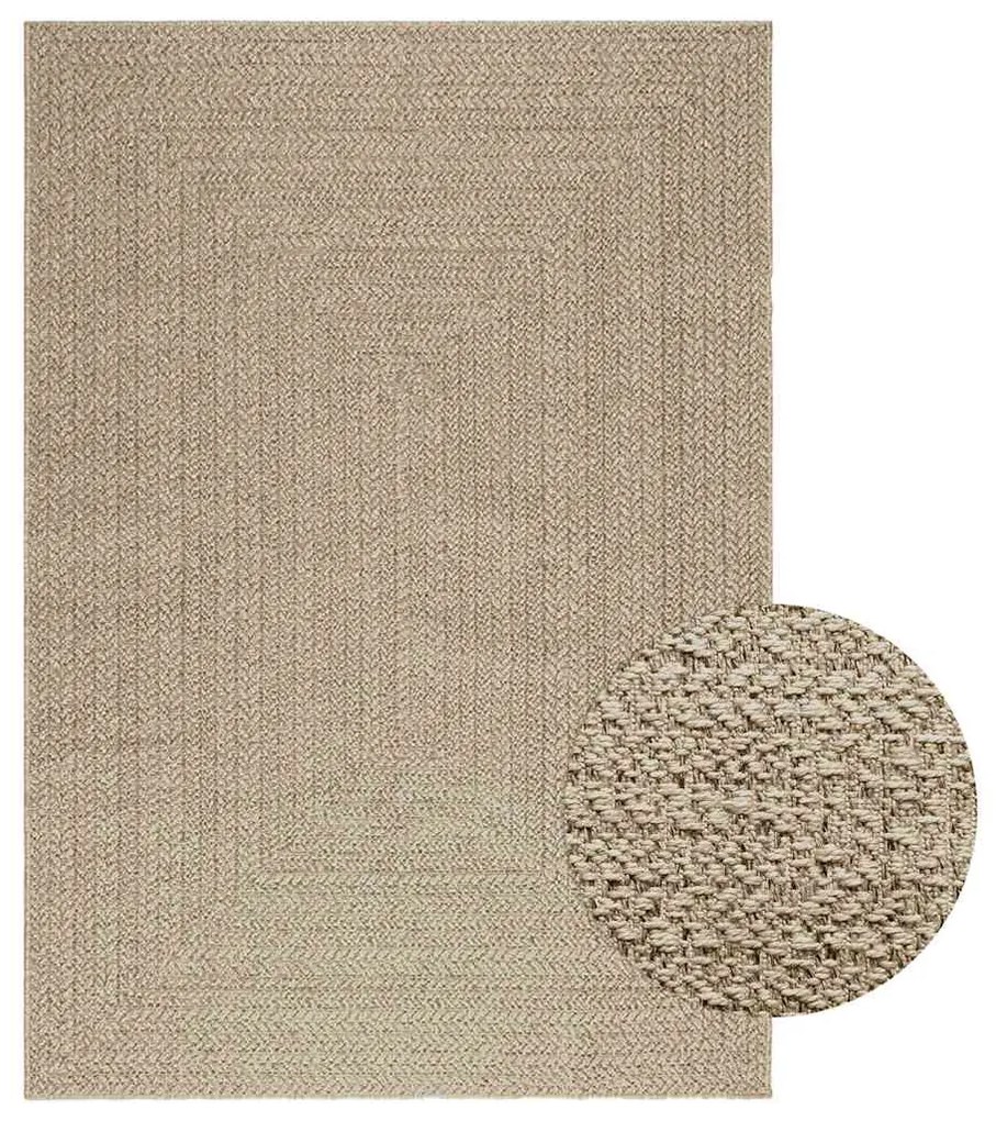 Tappeto Zızur Beige 140x200 Cm Aspetto Iuta Interni Ed Esterni /