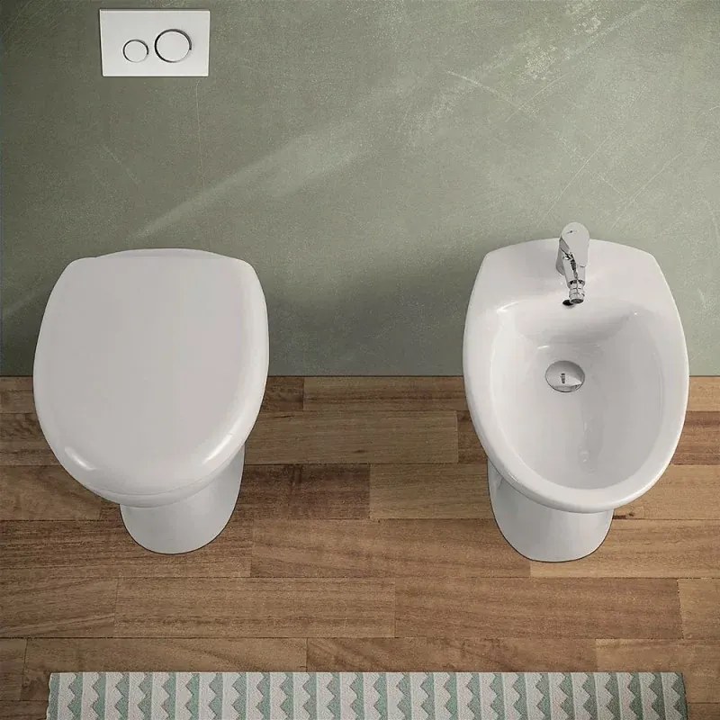 Copriwater avvolgente originale serie Clara in abs bianco