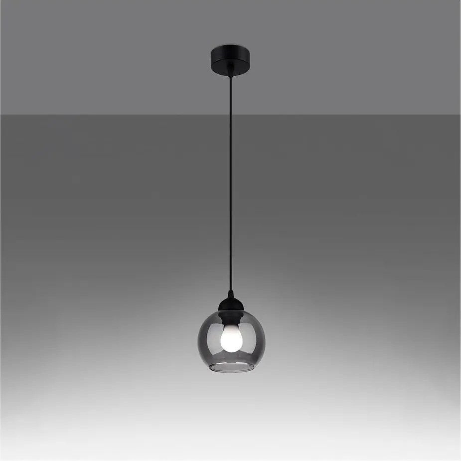 Apparecchio a sospensione nero ø 15 cm Grande - Sollux