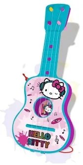 Chitarra da Bambino Hello Kitty 4 Corde Azzurro Rosa