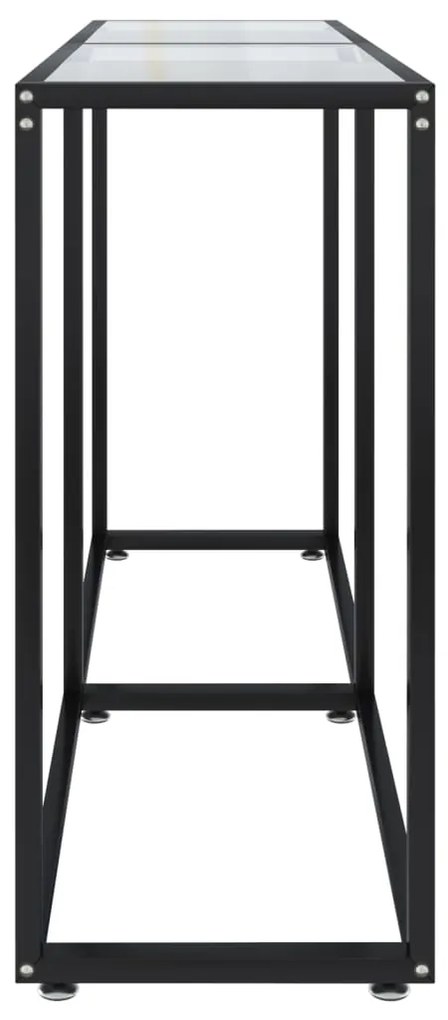 Tavolo consolle trasparente 140x35x75,5 cm in vetro temperato