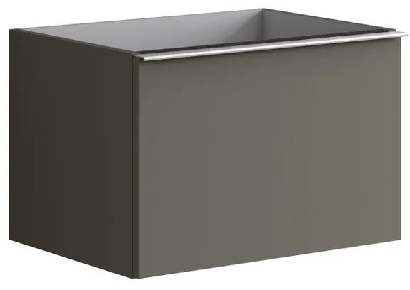 Mobile da bagno da fissare sotto lavabo L 60 x H 40 x P 45.5 cm grigio laccato, 2 cassetti Pixel plain
