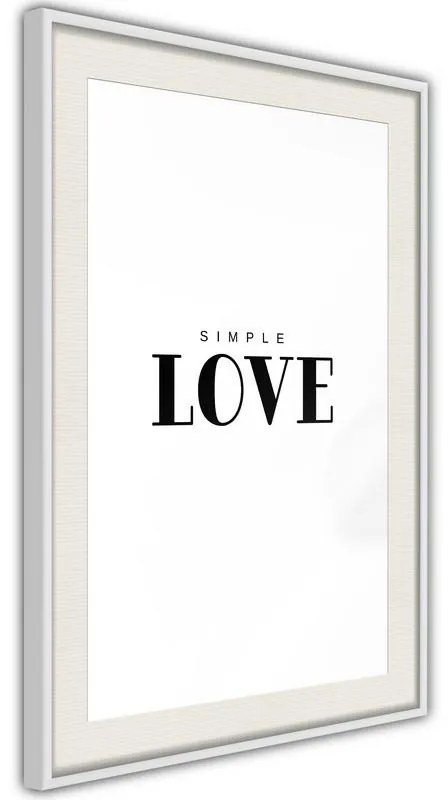 Poster  Simple Love  Cornice Quadri Cornice d'oro con passe-partout, Larghezza x Altezza Home decor 30x45