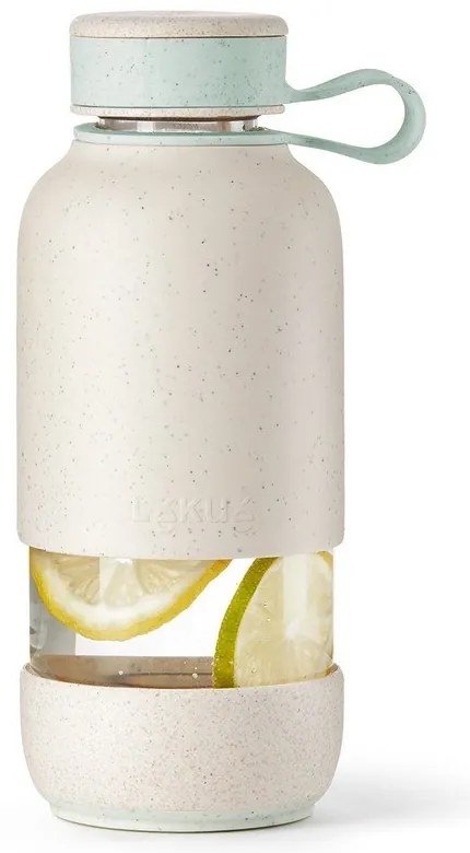 Bottiglia bottiglia da viaggio color crema in vetro 500 ml To Go Organic – Lékué