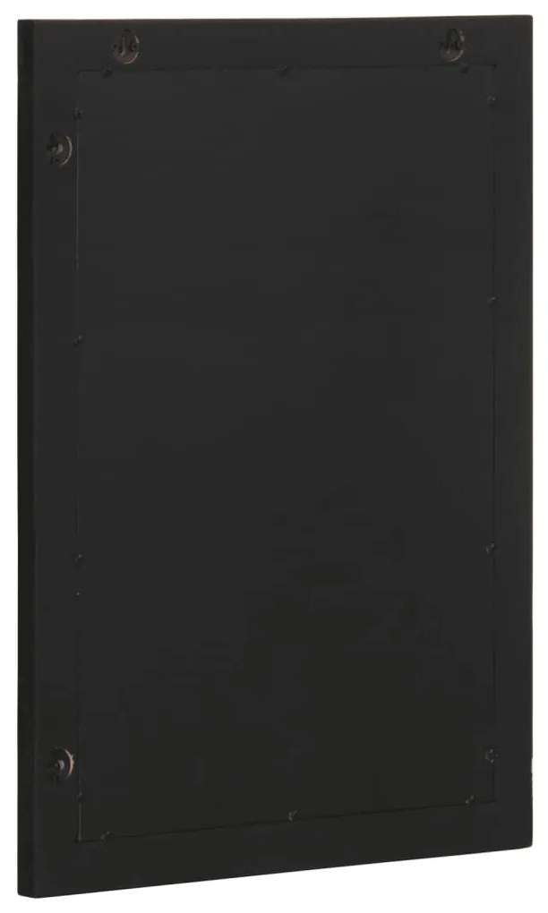 Specchio da bagno nero 50x70x2,5 cm legno multistrato e ottone