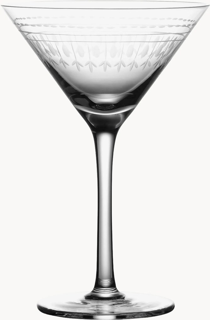 Set di 2 bicchieri da Martini in cristallo soffiato Ovals