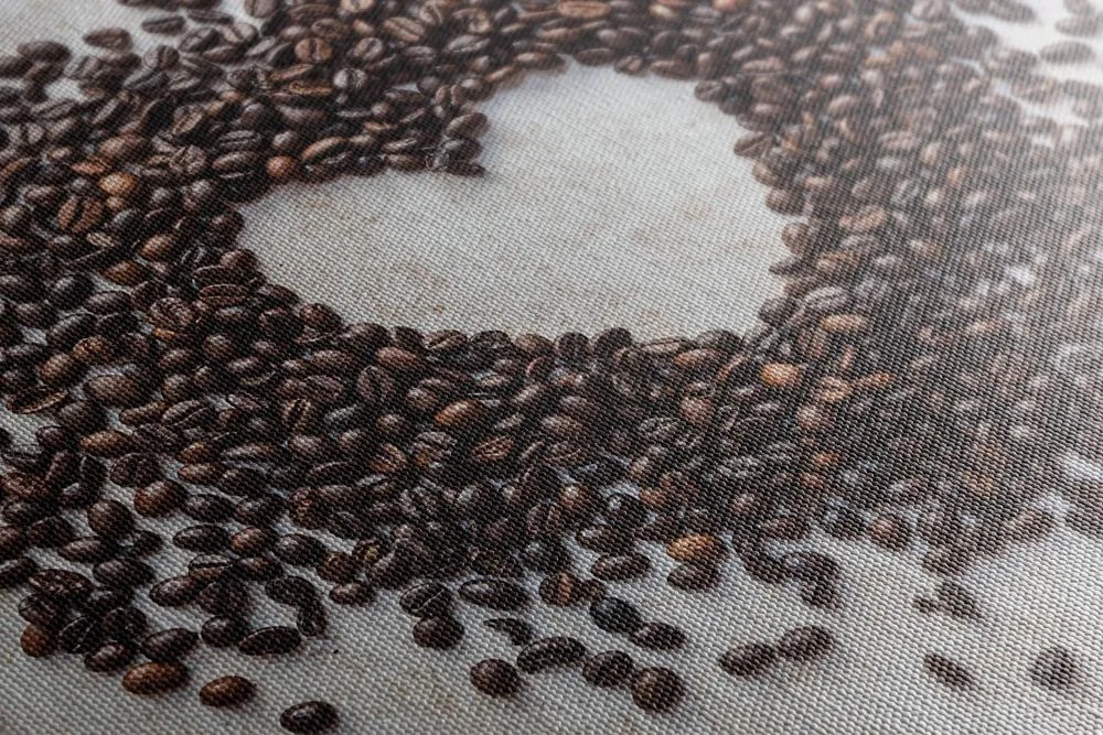 Quadro su tela – Cuore di chicchi di caffè