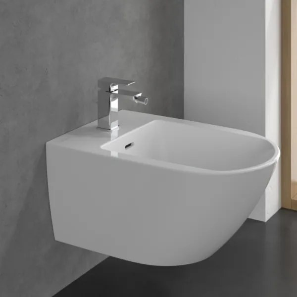 Villeroy & Boch TVB11200100061 - Miscelatore per bidet + scarico SUBWAY cromo lucido