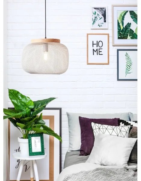 Brilliant - Lampadario a sospensione su cavo GIADA 1xE27/40W/230V Ø 39 cm grigio