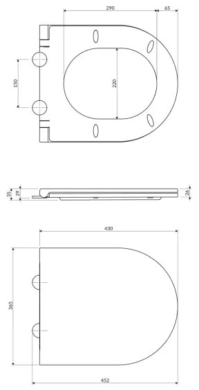 OMNIRES OTTAWASPDEBP - Sedile del water SoftClose OTTAWA duroplast/bianco lucido