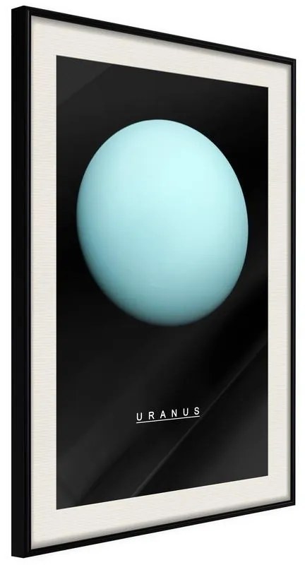 Poster  The Solar System: Uranus  Cornice Quadri Cornice nera con pass-partout, Larghezza x Altezza Home decor 40x60