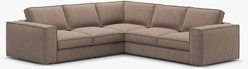 Divano angolare Pola in tessuto strutturato – 284x284x88 cm