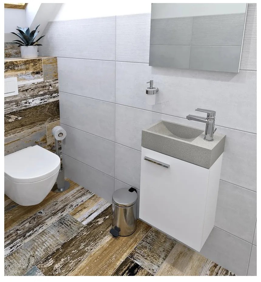 Lavabo in grigio chiaro in calcestruzzo 40x22 cm Crest – Sapho