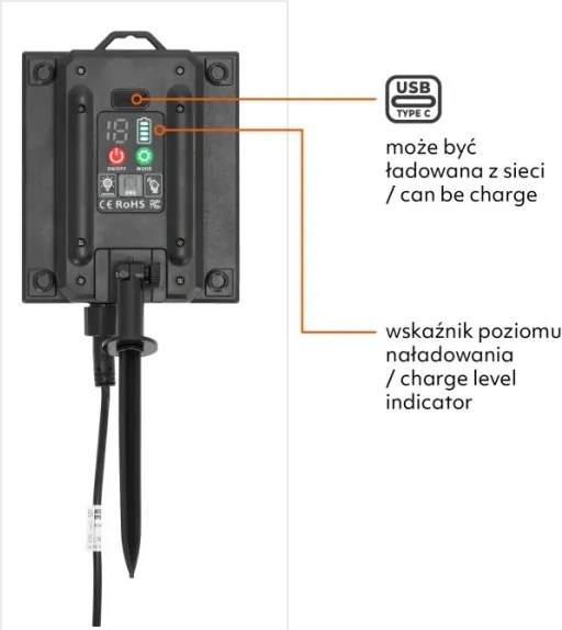 Catena solare LED dimmerabile STARLIGHT NEO 20xE27/3,7V 2700K IP54 1200 mAh 11,5m + telecomando