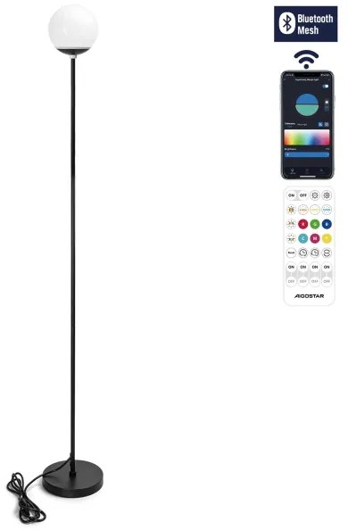 Aigostar - Lampada da terra LED RGBW MESH LED/8W/230V + telecomando