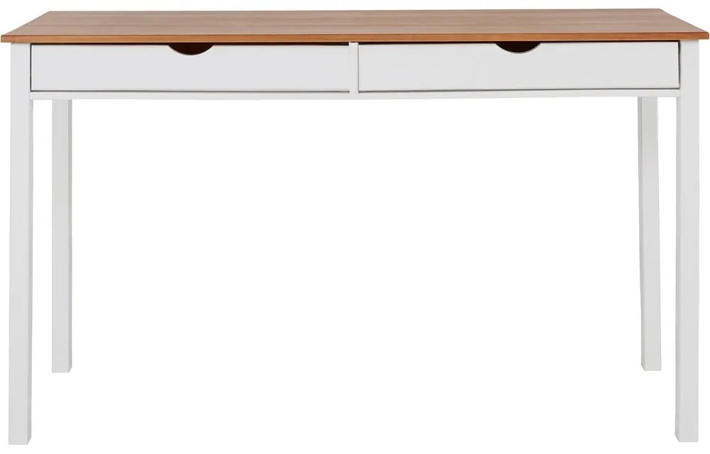 Tavolo da lavoro bianco e marrone, lunghezza 140 cm Gava - Støraa