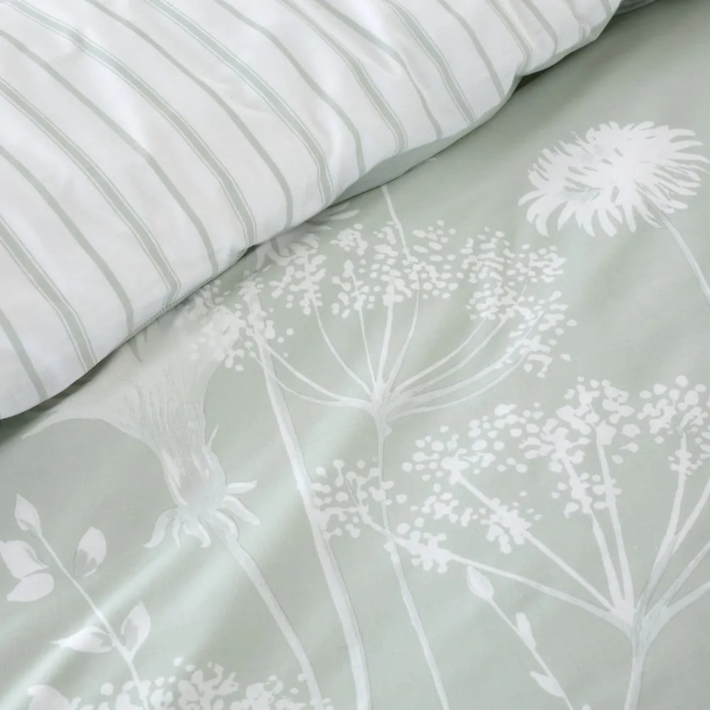 Biancheria da letto bianca e verde , 135 x 200 cm Meadowsweet Floral - Catherine Lansfield