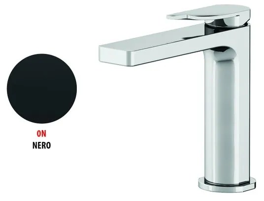 Rubinetto per lavabo a canna bassa Soffio nero in ottone GATTONI RUBINETTERIA