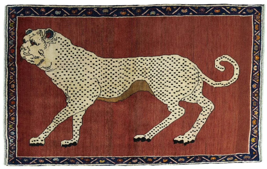 Gabbeh Tappeto 130x210 Rosso (Iran) Annodato A Mano