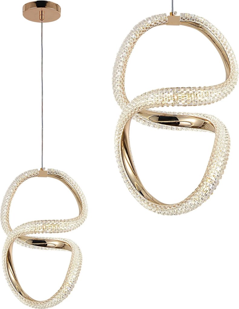 Lampada a sospensione LED G077-3CPR Gold