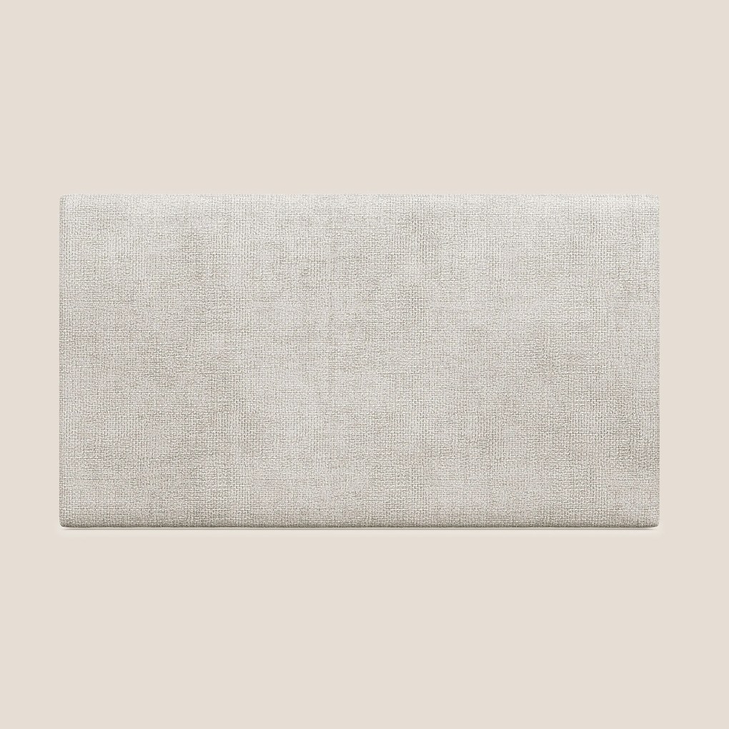 Testata pannello a muro grande di varie dimensioni in morbido tessuto impermeabile T10 panna