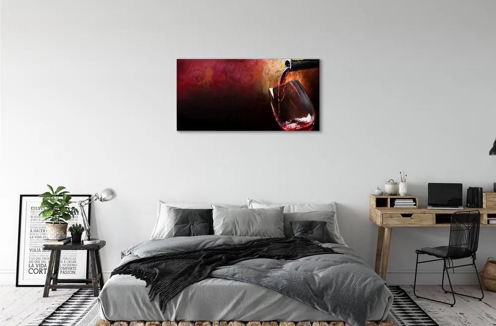 Quadro su tela Vino rosso 100x50 cm