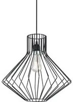 Sospensione Industrial-Minimal Ampolla-4 Metallo Nero 1 Luce E27