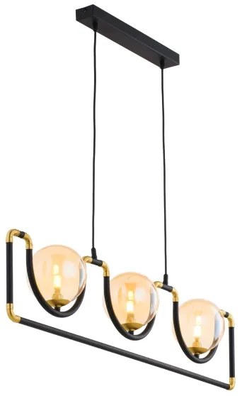 Jupiter 1989 - Lampadario a sospensione con filo HANZA 3xG9/10W/230V nero/oro/beige