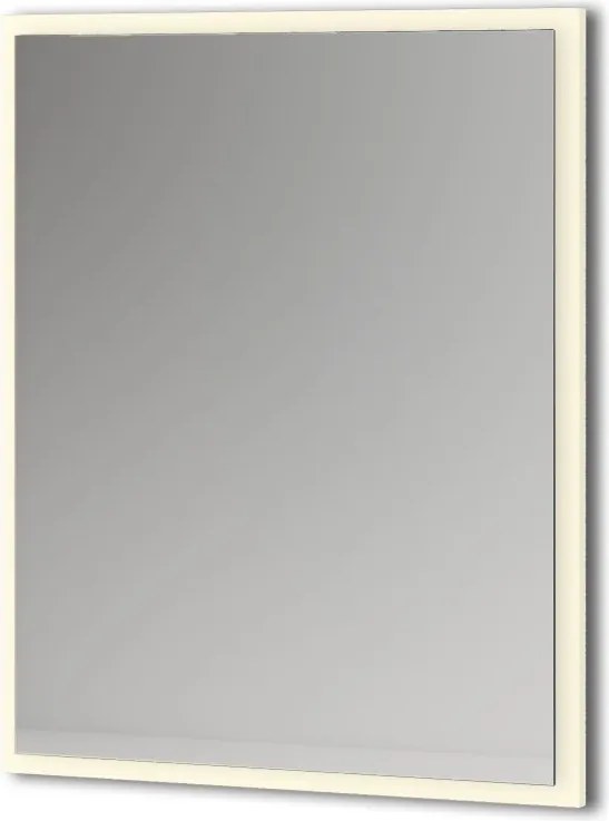 Specchio Tiffany on illuminazione integrata bagno rettangolare BADEN HAUS L 73 x H 90 x P 4.2 cm bianco cotone
