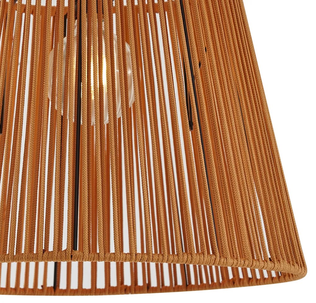 Plafoniera da esterno Japandi con corda arancione IP54 - Jayla